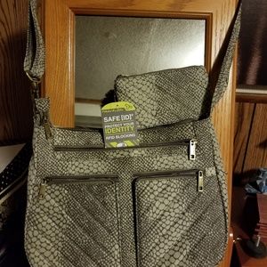 TRAVELON 2PC WITH RFID BLOCKING HANDBAG
